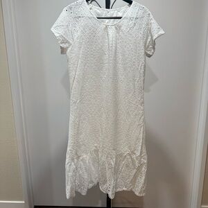 White Eyelet Lace Dress